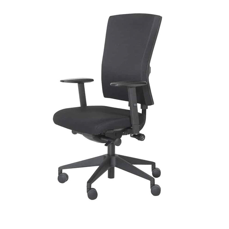 Bureaustoel Serie 300 NEN Comfort, zwart onderstel, zwart stof zitting en rugleuning