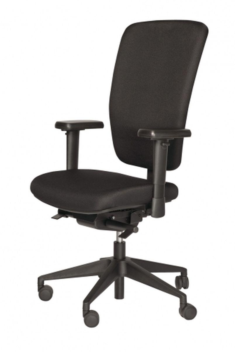 Bureaustoel Serie 1813 NPR PLUS, zwart onderstel, zwart stof zitting en rugleuning