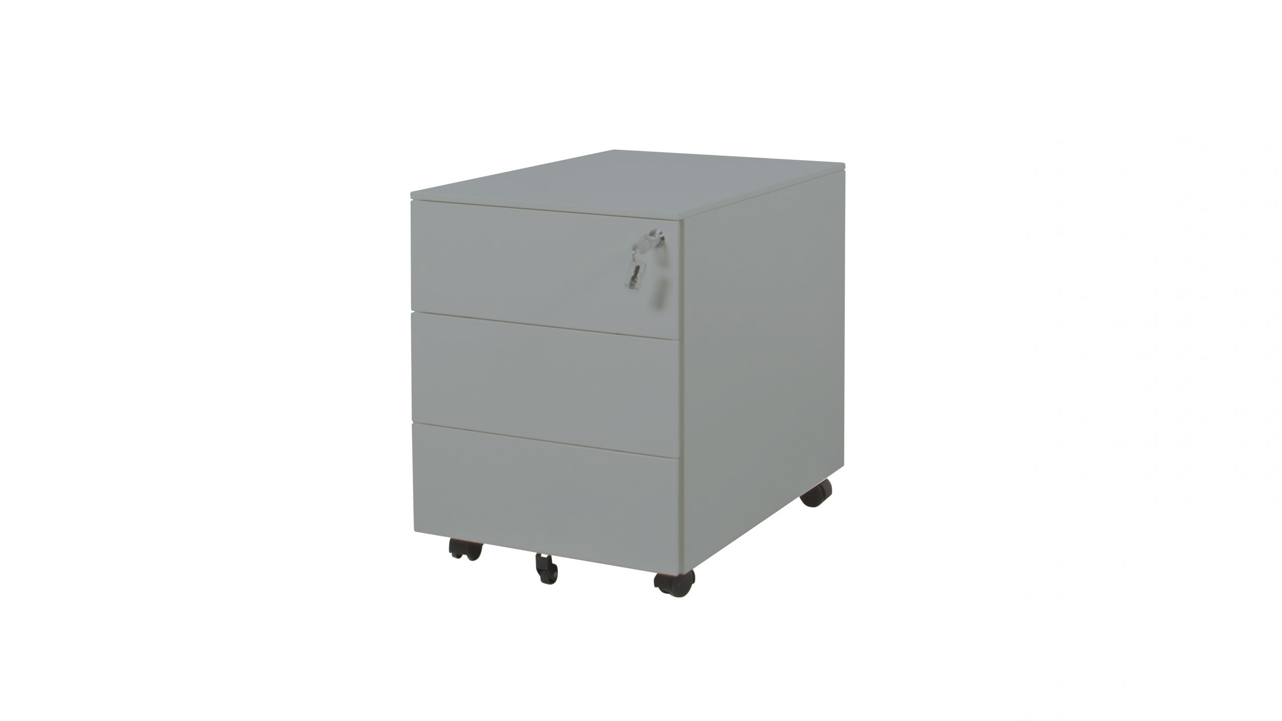 Claudius Basic N ladeblok, 3 lades, 60 cm diep, aluminium