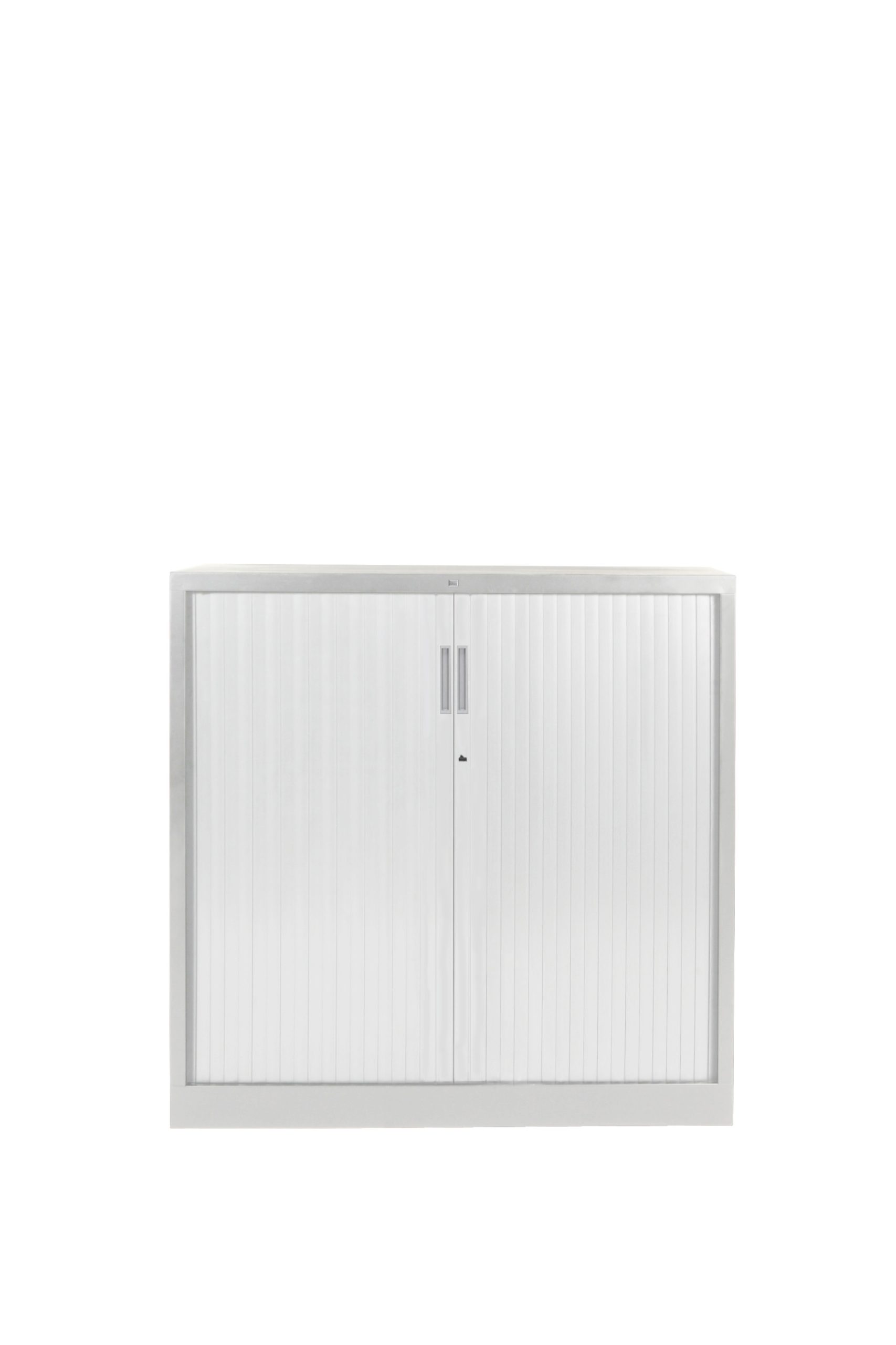 Claudius PLUS roldeurkast 105 x 120 cm, wit, 2 legborden