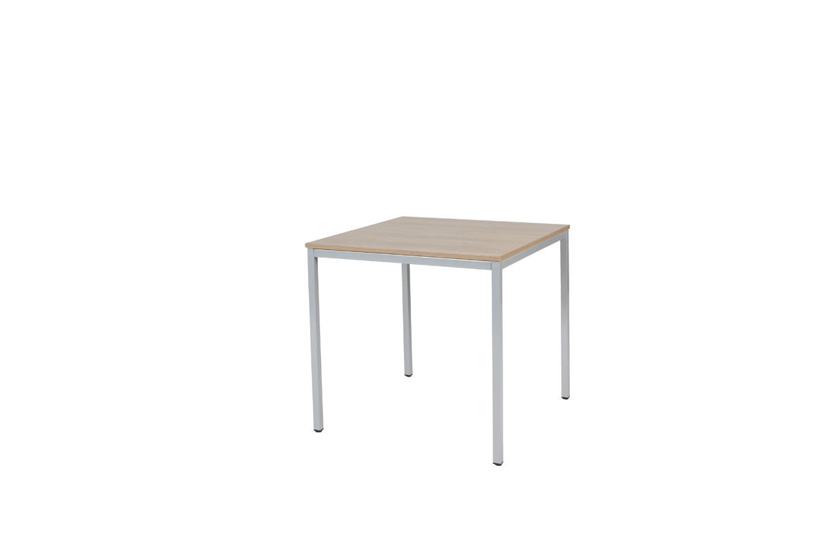 Domino Basic tafel VH 80 x 80 cm Havanna, 25 mm - aluminium