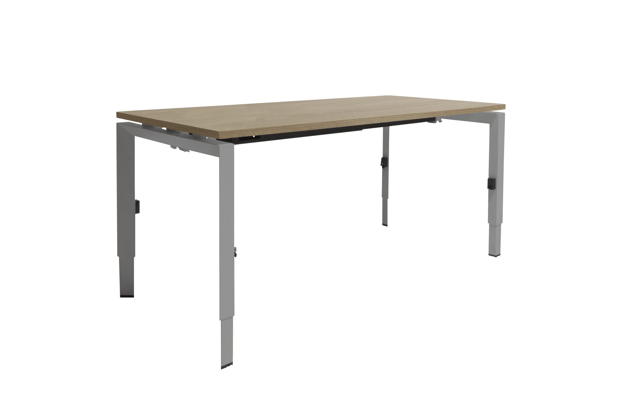 Linesto N3 bureau HI ZZ 180 x 80 cm Havanna, 25 mm - aluminium