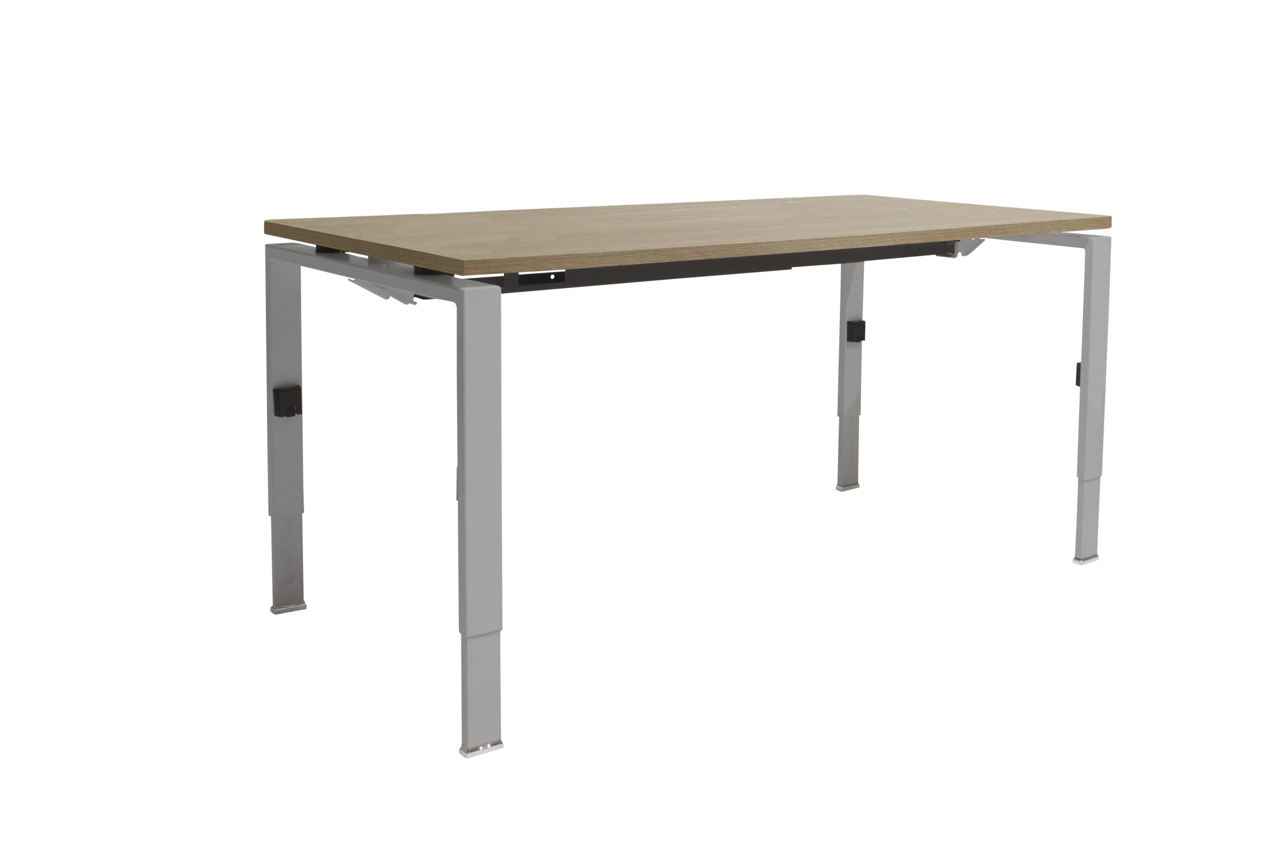 Linesto N4 bureau HI ZZ 180 x 80 cm Havanna, 25 mm - aluminium