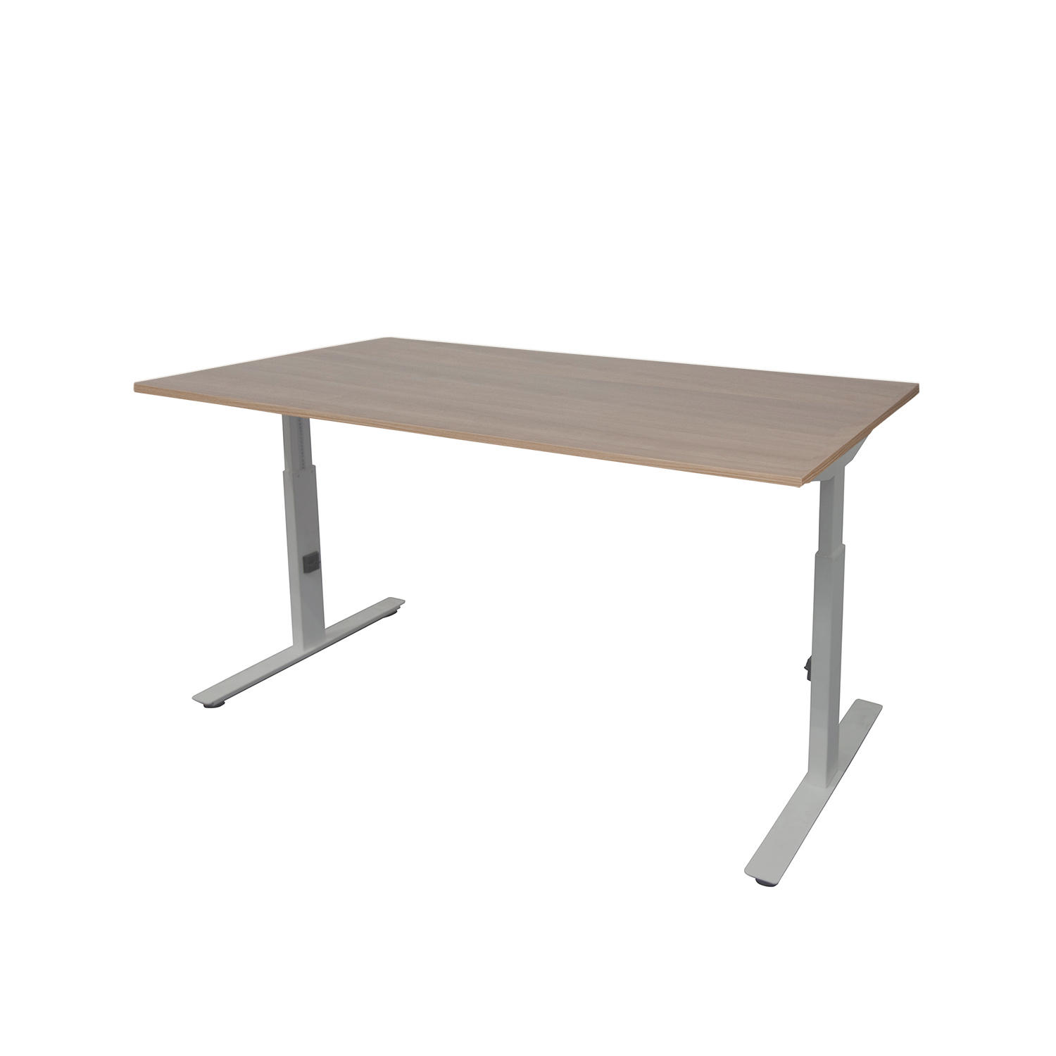 Linesto Plus bureau HI ZZ 200 x 80 cm Havanna, 25 mm - aluminium