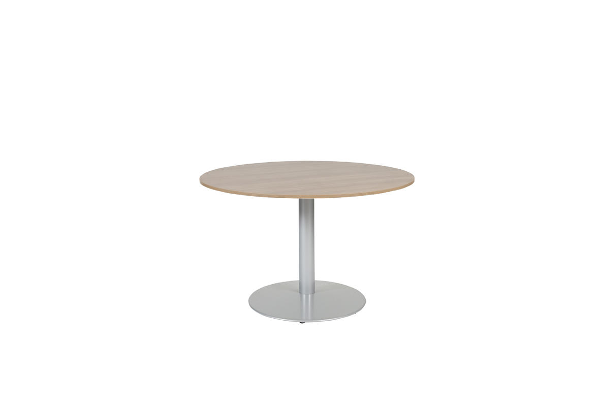 Linesto vergadertafel VH Ø 120 cm rond Havanna, 25 mm - aluminium
