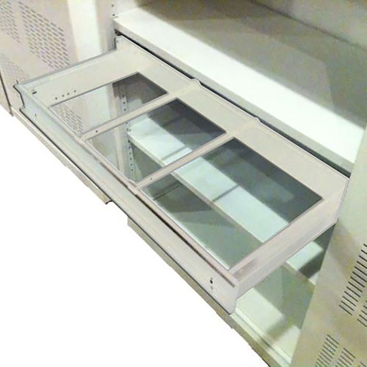 Uittrekframe schuifdeurkast 180 cm wit, rechts